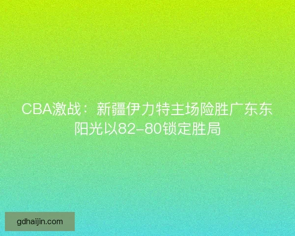 CBA激战：新疆伊力特主场险胜广东东阳光以82-80锁定胜局